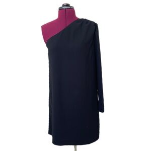 Nordstrom cece long sleeve, one shoulder, black Dress Size 2